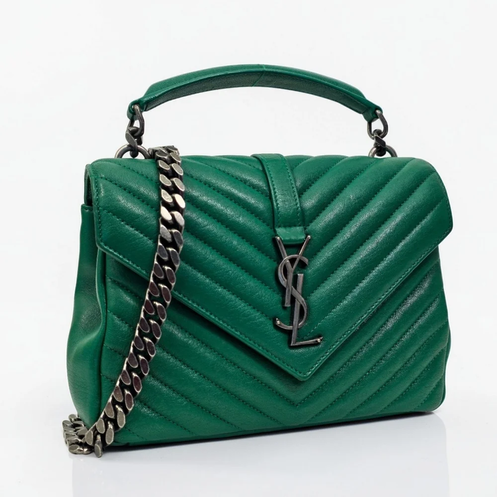 ✨️Authentic Saint Laurent College Medium In Quilted Leather - Picture 6 of 16